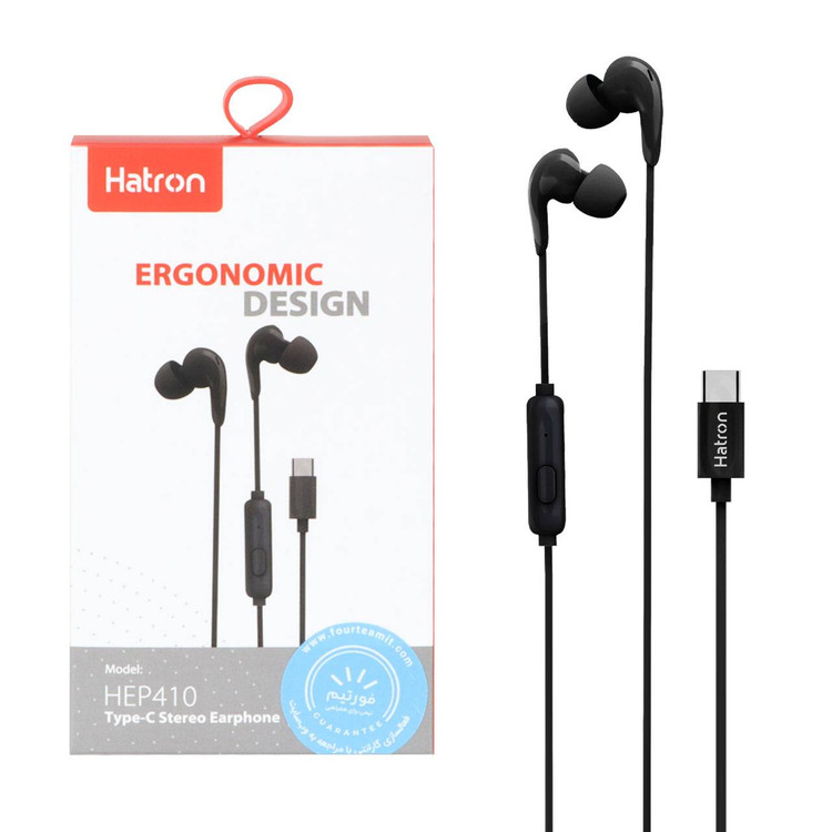 هندزفری باسیم Hatron Type-C مدل HEP410 - مشکی