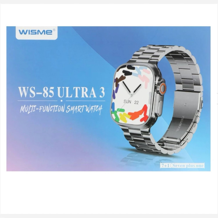 ساعت_هوشمند ويسمى WISME مدل WS ۸۵ ULTRA همراه با 7بند