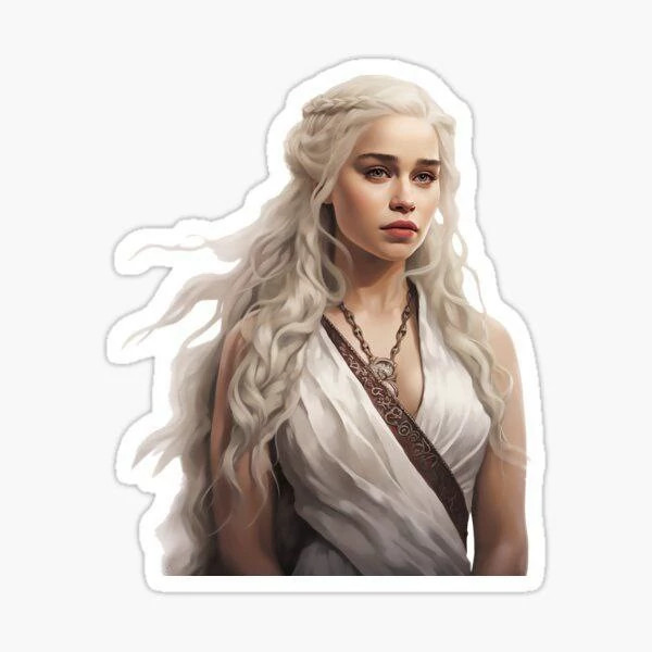 استیکر ضدآب برش خورده طرح دنریس تارگرین Game of Thrones سایز ۳ سانتی متر