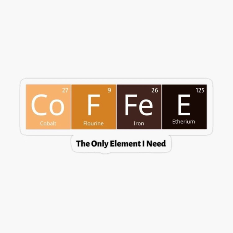 استیکر ضدآب برش خورده طرح قهوه Coffee سایز ۳ سانتی متر