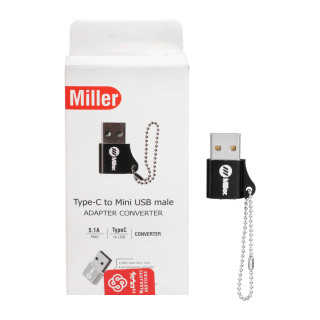 تبدیل Miller OTG Type C TO USB مدل MO ۲۰۱ مشکی