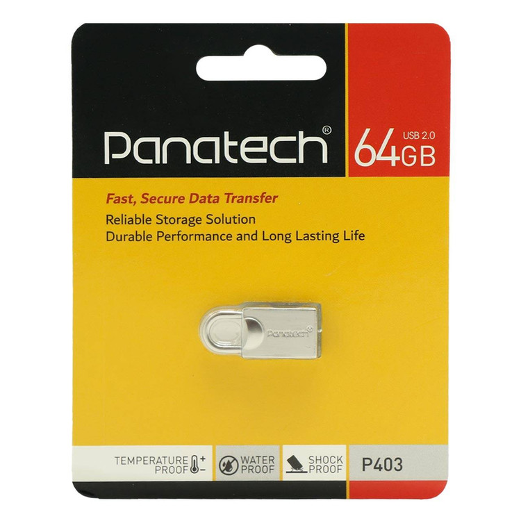 Panatech P۴۰۳ USB۲ ۰ Flash Memory ۶۴GB - نقره ای