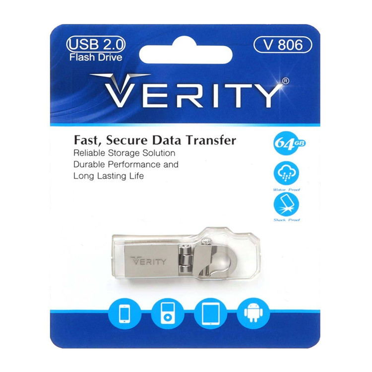 Verity V۸۰۶ USB۲ ۰ Flash Memory ۶۴GB - نقره ای