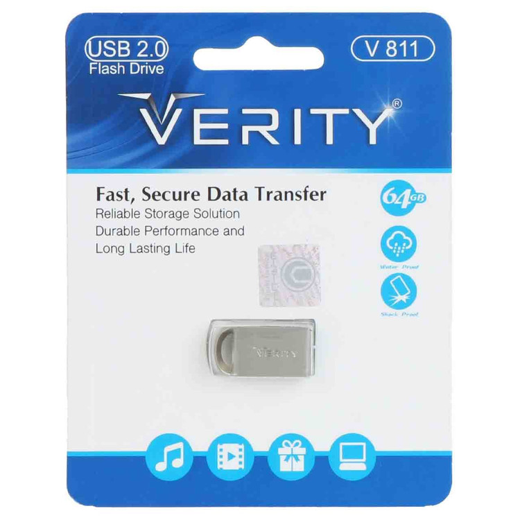 Verity V۸۱۱ USB۲ ۰ Flash Memory ۶۴GB نقره ای