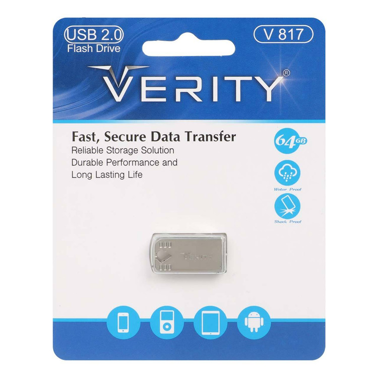 Verity V۸۱۷ USB۲ ۰ Flash Memory ۶۴GB - نقره ای