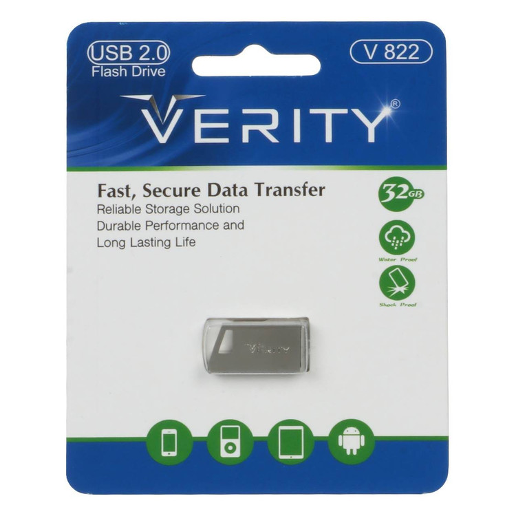 Verity V۸۲۲ USB۲ ۰ Flash Memory ۶۴GB نقره ای