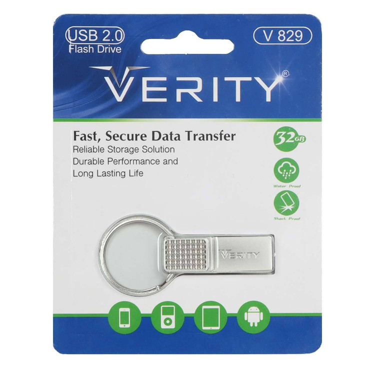 Verity V829 USB2.0 Flash Memory - 32GB نقره ای