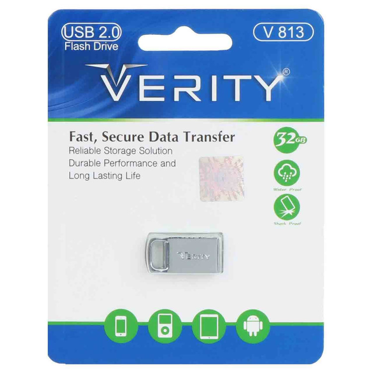 Verity V۸۱۳ USB۲ ۰ Flash Memory ۳۲GB - نقره ای
