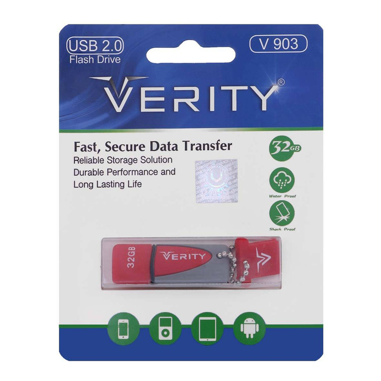 Verity V903 USB2.0 Flash Memory-32GB - قرمز