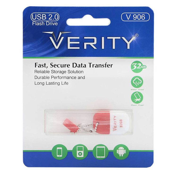 Verity V906 USB2.0 Flash Memory-32GB- قرمز