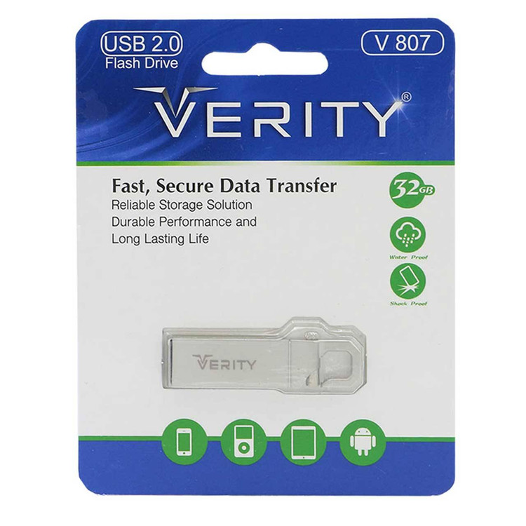 نقره ای Verity V807 USB2.0 Flash Memory-32G