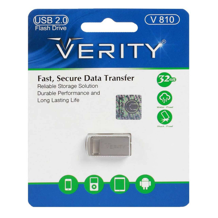 Verity V810 USB2.0 Flash Memory-32GB - نقره ای