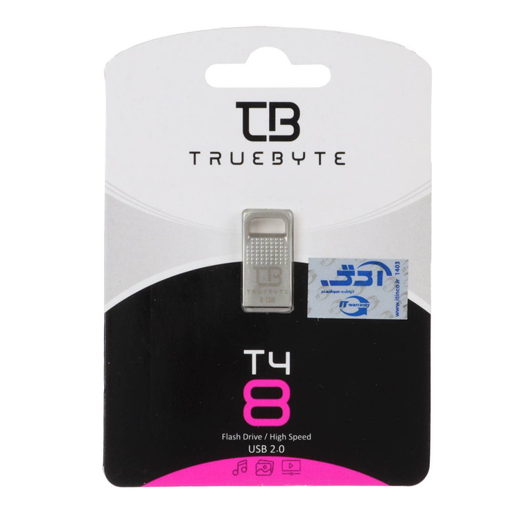 TRUEBYTE T4 USB2.0 Flash Memory - 8GB (گارانتی مادام العمر شرکت آی تین)