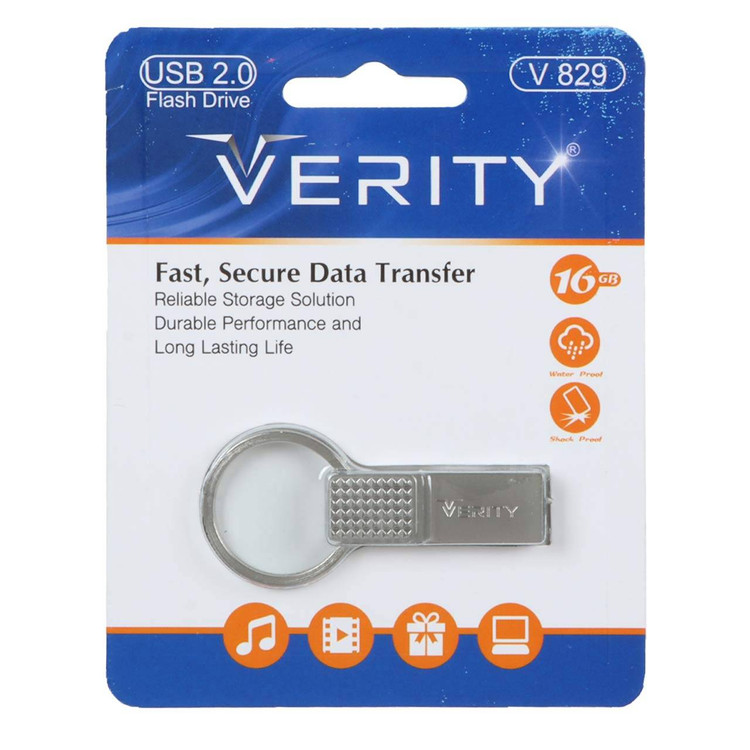 Verity V۸۲۹ USB۲ ۰ Flash Memory ۱۶GB - نقره ای
