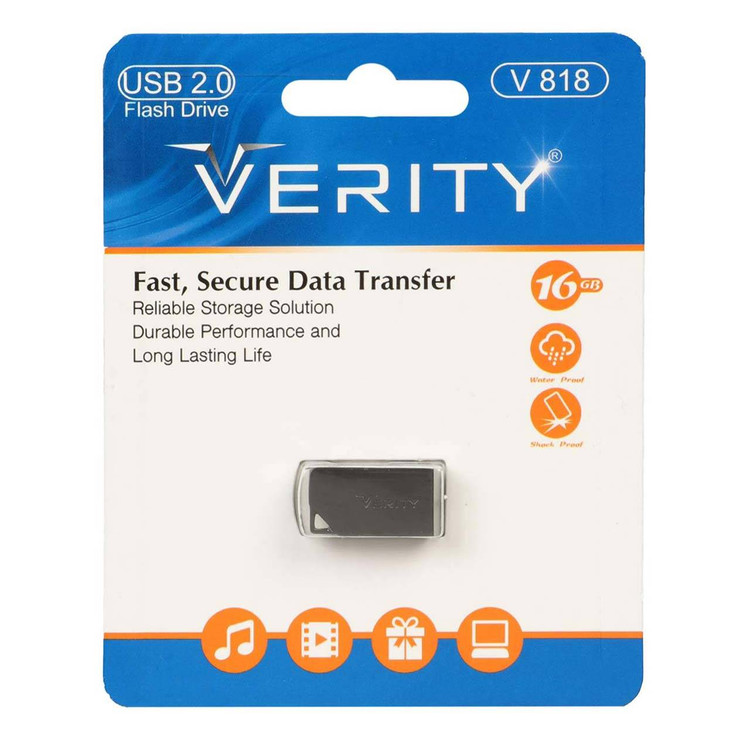 Verity V۸۱۸ USB۲ ۰ Flash Memory ۱۶GB مشکی