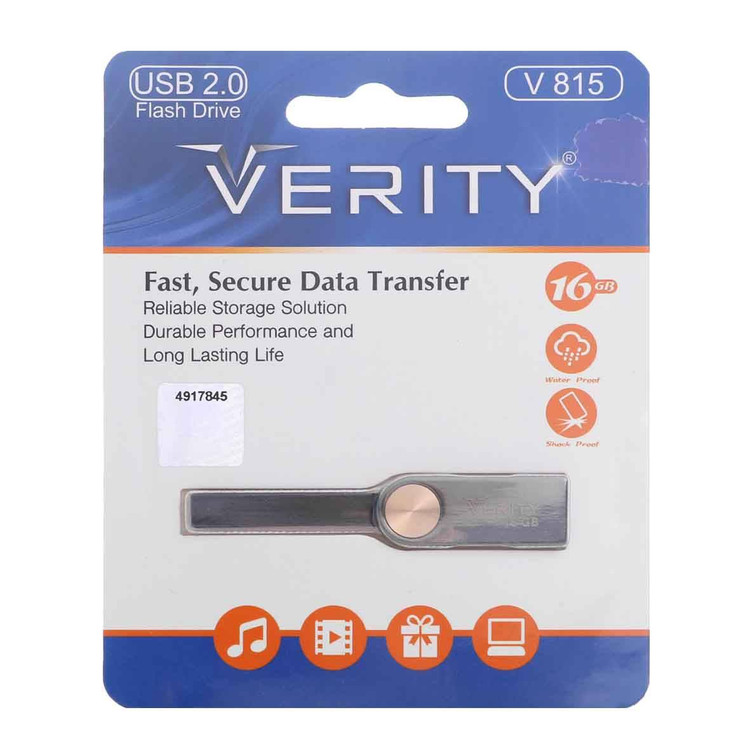 Verity V۸۱۵ USB۲ ۰ Flash Memory ۱۶GB گارانتی آسان سرویس طلایی