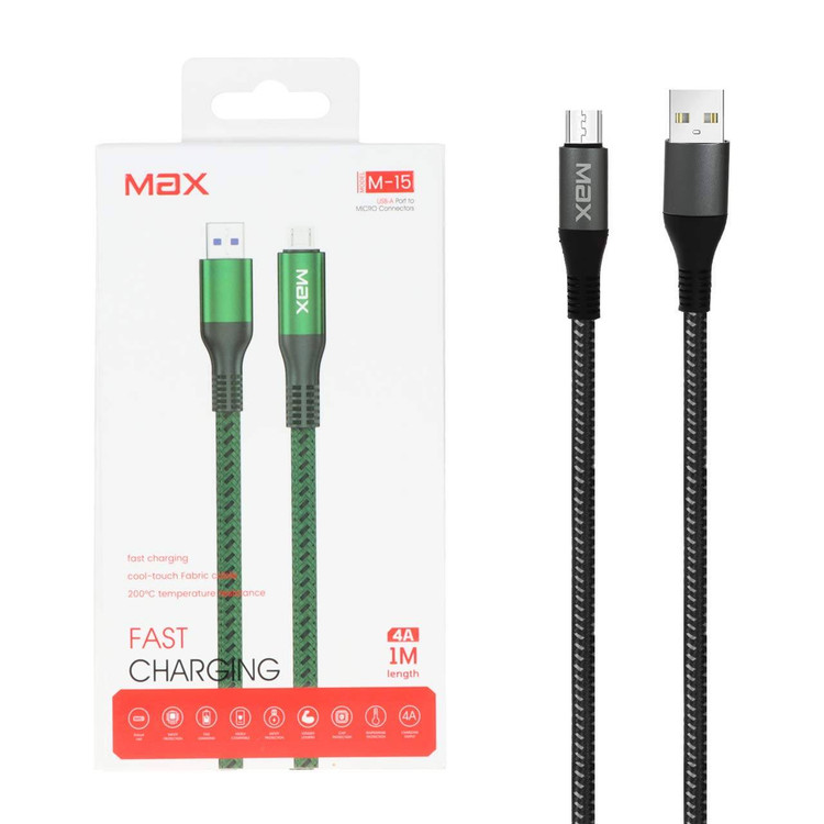 کابل شارژ فست Max Type-C مدل M-15 - خاکستری