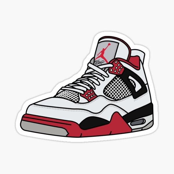 استیکر ضدآب برش خورده طرح کفش کتانی نایکی ایر جردن Nike Air Jordan سایز ۴ سانتی متر