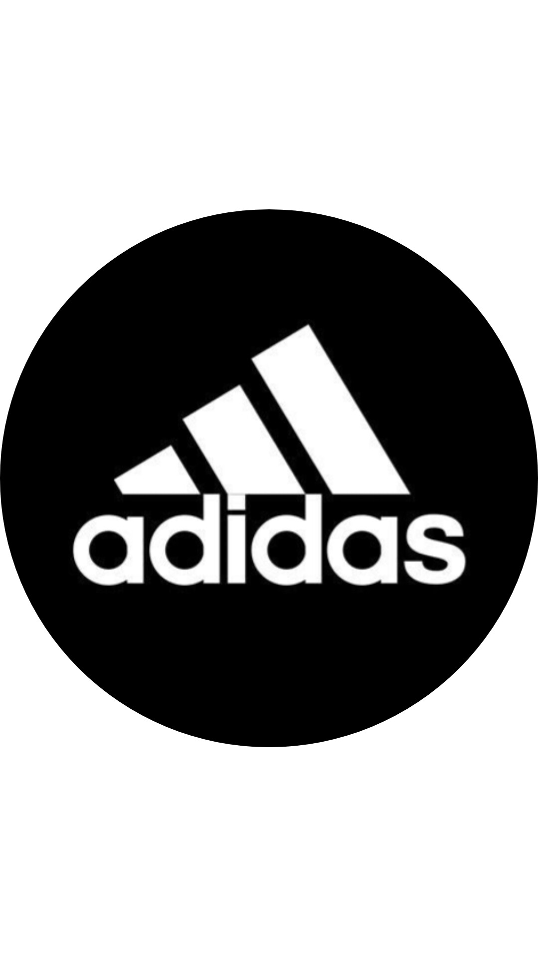 استیکر ضدآب برش خورده طرح لوگوی آدیداس Adidas دایره ای مشکی سایز ۴ سانتی متر