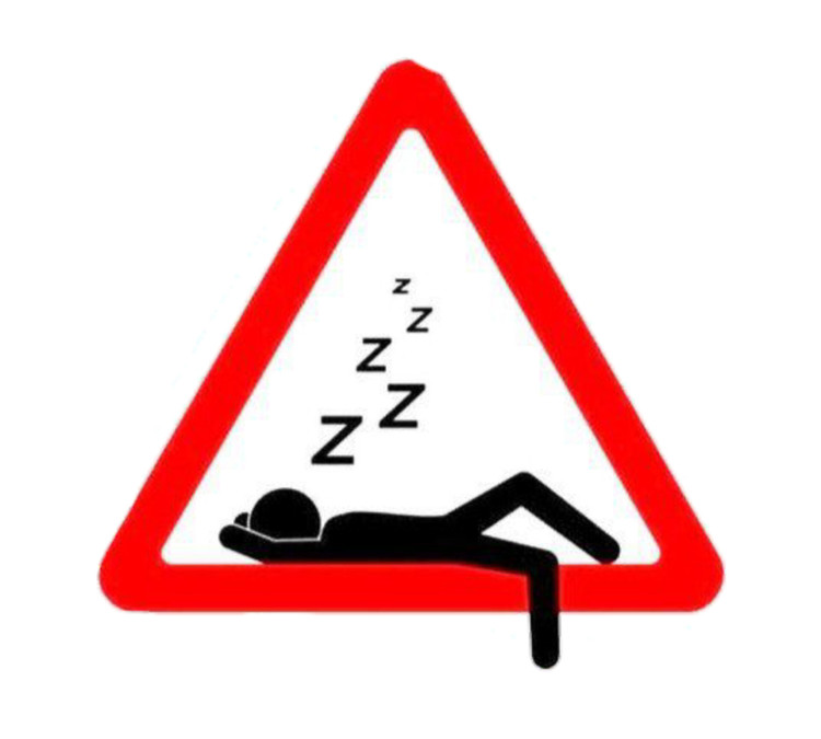 استیکر ضدآب برش خورده طرح تابلوی مثلثی هشدار خواب Zzz سایز ۴ سانتی متر