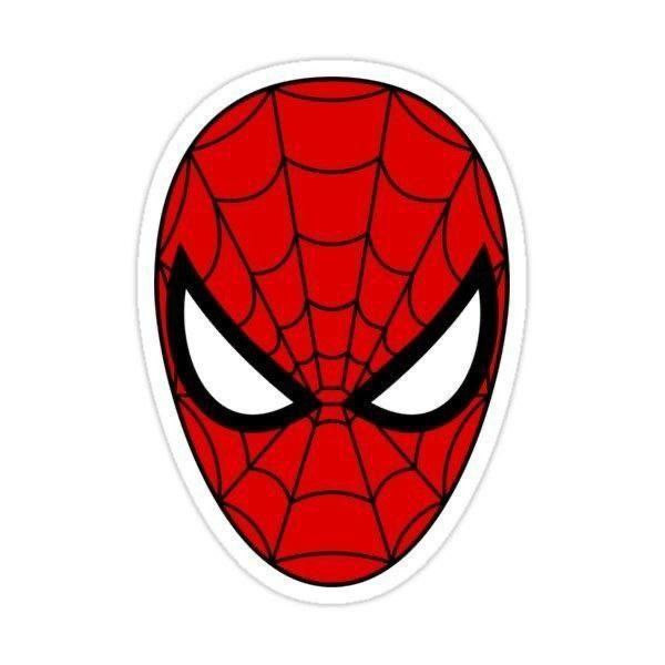 استیکر ضدآب برش خورده طرح ماسک اسپایدرمن Spider Man کلاسیک سایز ۴ سانتی متر