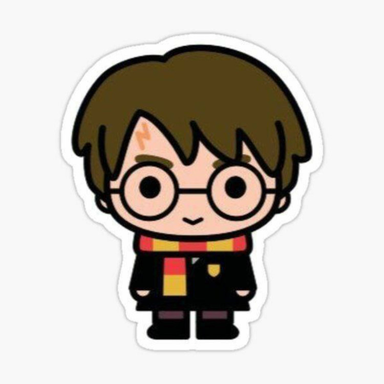 استیکر ضدآب برش خورده طرح هری پاتر Harry Potter مدل چبی سایز ۴ سانتی متر