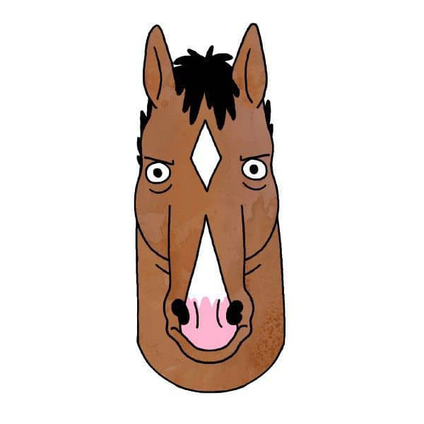 استیکر ضدآب برش خورده طرح شخصیت بوجک هورسمن BoJack Horseman سایز ۴ سانتی متر