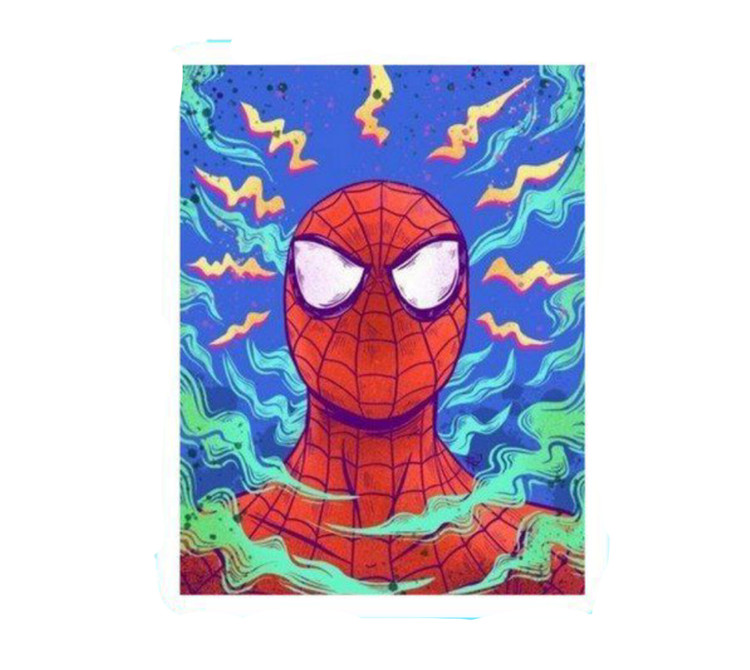 استیکر ضدآب برش خورده طرح ماسک مرد عنکبوتی Spider Man سایز ۳ سانتی متر مدل ۲