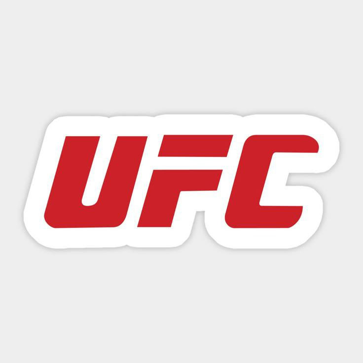 استیکر ضدآب برش خورده طرح لوگوی UFC مسابقات رزمی سایز ۴ سانتی متر