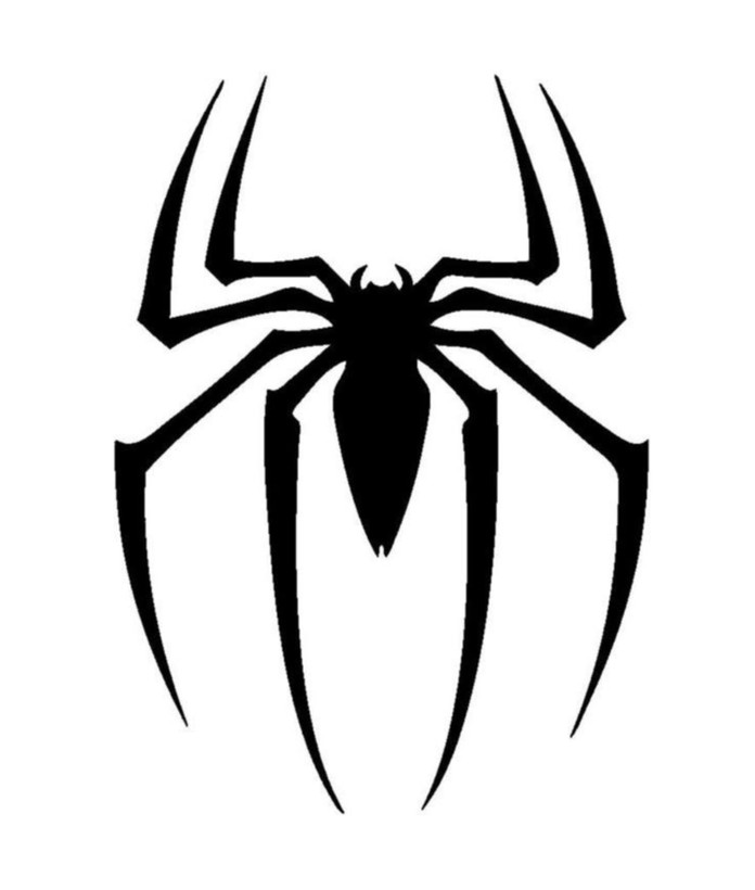 استیکر ضدآب برش خورده طرح لوگوی مرد عنکبوتی مشکی Spider Man سایز ۴ سانتی متر