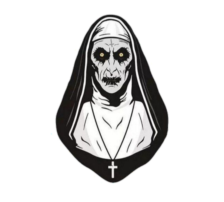 استیکر ضدآب برش خورده طرح راهبه ترسناک The Nun سایز ۴ سانتی متر