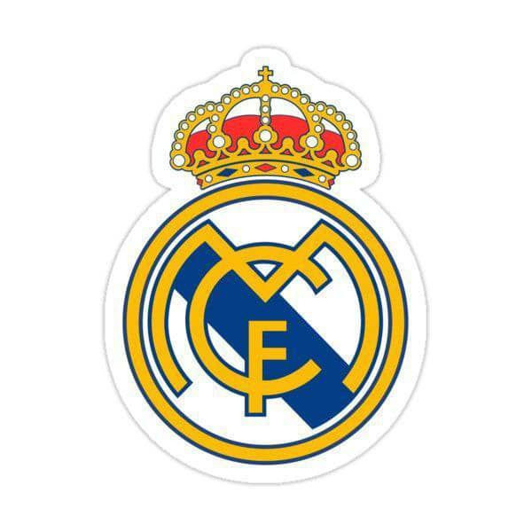 استیکر ضدآب برش خورده طرح لوگو باشگاه رئال مادرید Real Madrid سایز ۴ سانتی متر