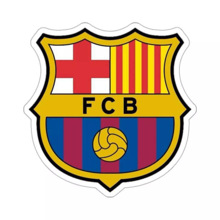 استیکر ضدآب برش خورده طرح لوگو باشگاه بارسلونا FCB سایز