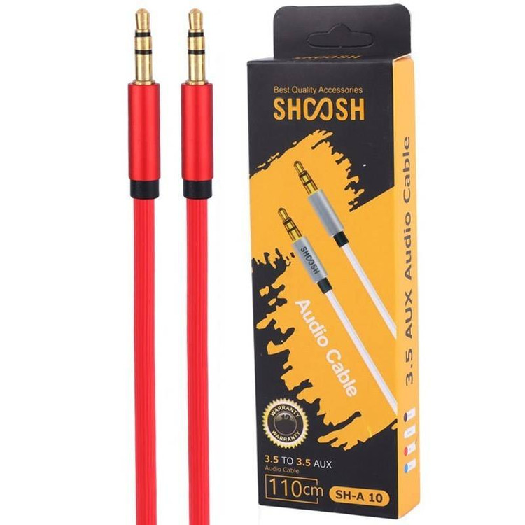 کابل صدا 1.1 متری Shoosh AUX مدل SH-A10 - قرمز - SMO
