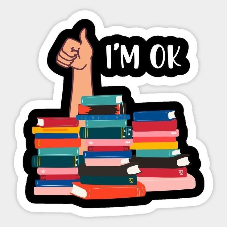 استیکر ضدآب برش خورده طرح تایپوگرافی I m OK سایز 4 سانتی متر
