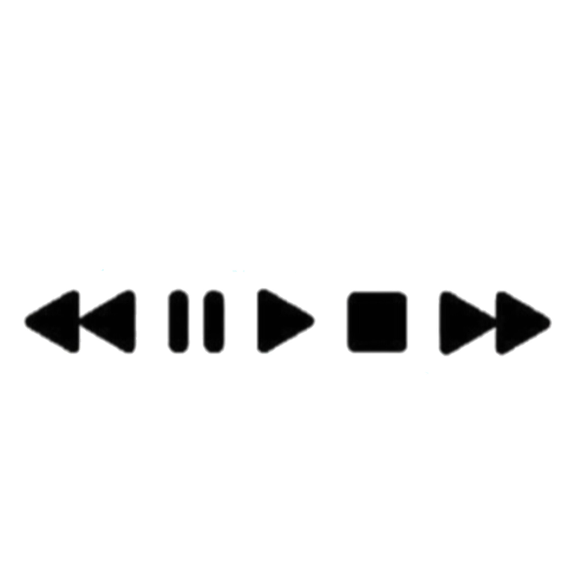 استیکر ضدآب برش خورده طرح دکمه های پخش موسیقی Play Pause سایز ۴ سانتی متر