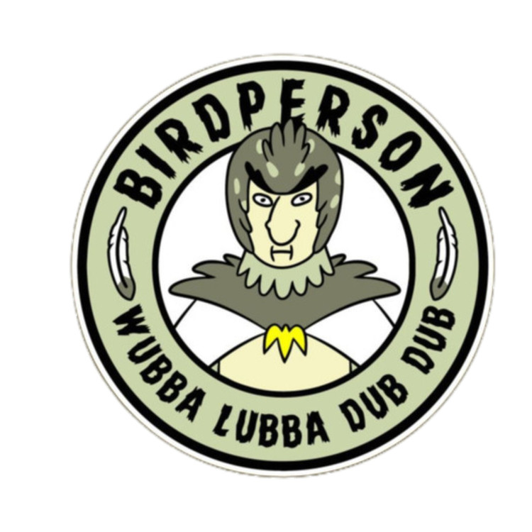 استیکر ضدآب برش خورده طرح لوگوی دایره ای Birdperson سریال ریک و مورتی سایز ۴ سانتی متر