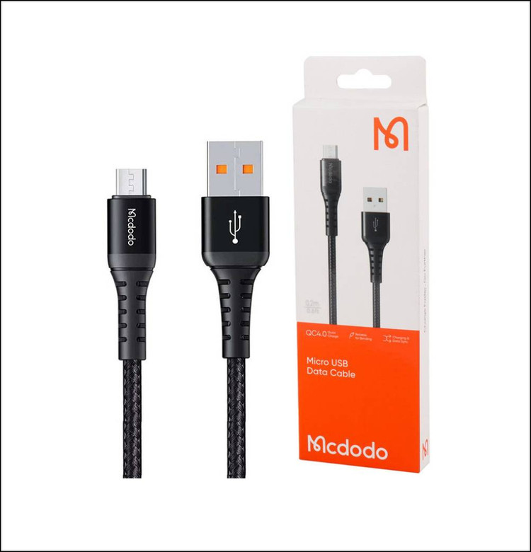 کابل شارژ فست پاوربانک اندروید Mcdodo مدل CA-2280 - مشکی