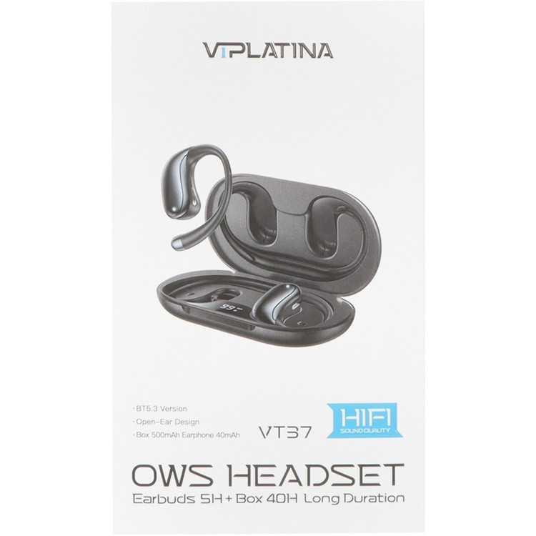 ایرپاد القایی بلوتوثی VIPLATINA مدل VT37 - مشکی (گارانتی 18 ماه تعویض نیکان همراه)