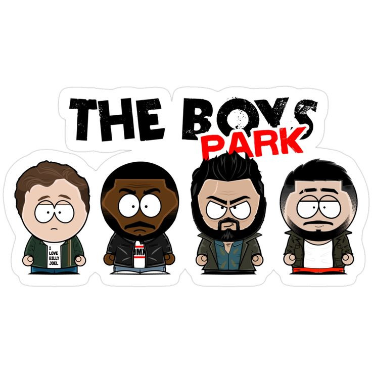 استیکر ضدآب برش خورده طرح The Boys Park (شخصیتهای کارتونی) سایز6 سانتیمتر
