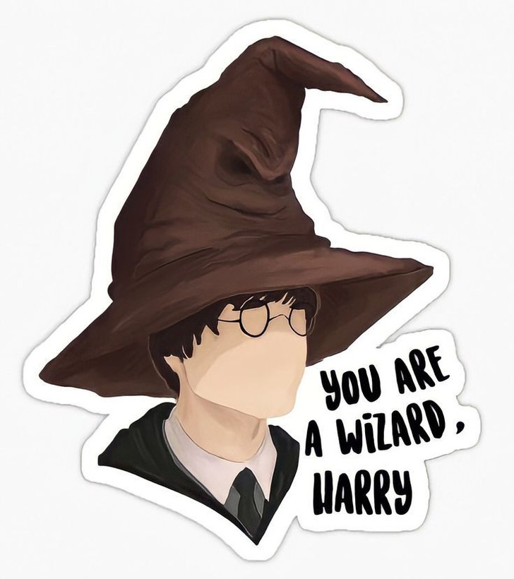 استیکر ضدآب برش خورده طرح هری پاتر (You are a Wizard) سایز 4 سانتیمتر