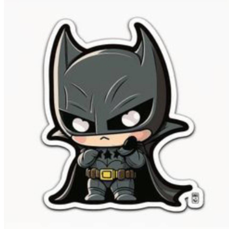 استیکر ضدآب برش خورده طرح بتمن کارتونی (Chibi) سایز 4سانتیمتر