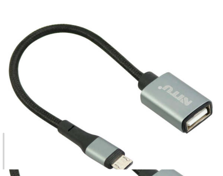 تبدیل کابلی NITU OTG TO micro USB مدل CN20 - مشکی خاکستری