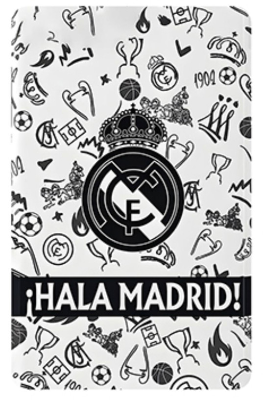 کارت استیکر برش خورده طرح رئال مادرید (Hala Madrid) سفید