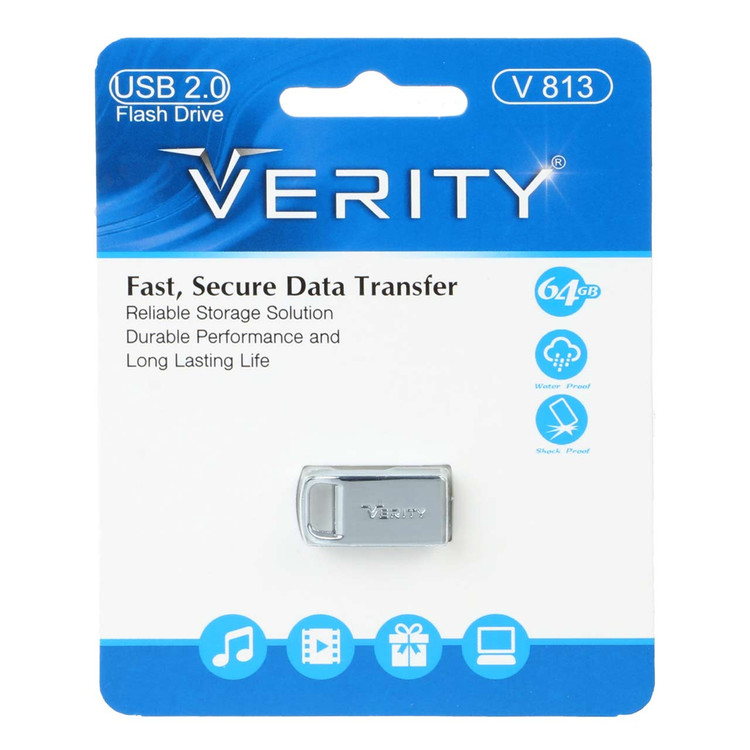Verity V۸۱۳ USB۲ ۰ Flash Memory ۶۴GB - نقره ای