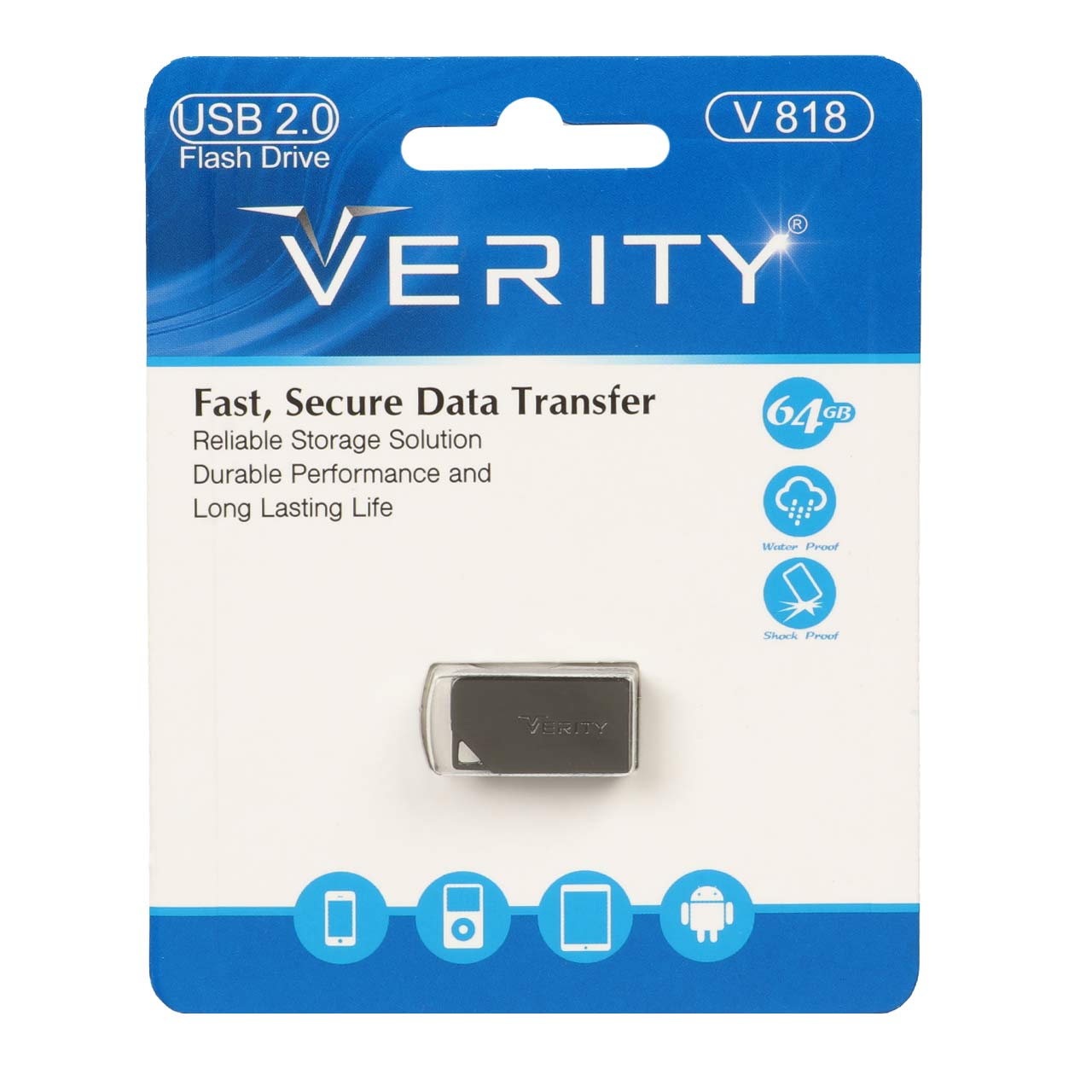 Verity V۸۱۸ USB۲ ۰ Flash Memory ۶۴GB مشکی
