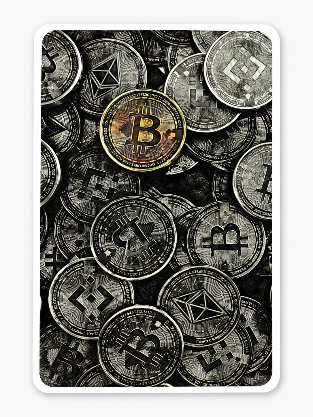 استیکر کارت ارز دیجیتال بیت کوین و رمزارزها