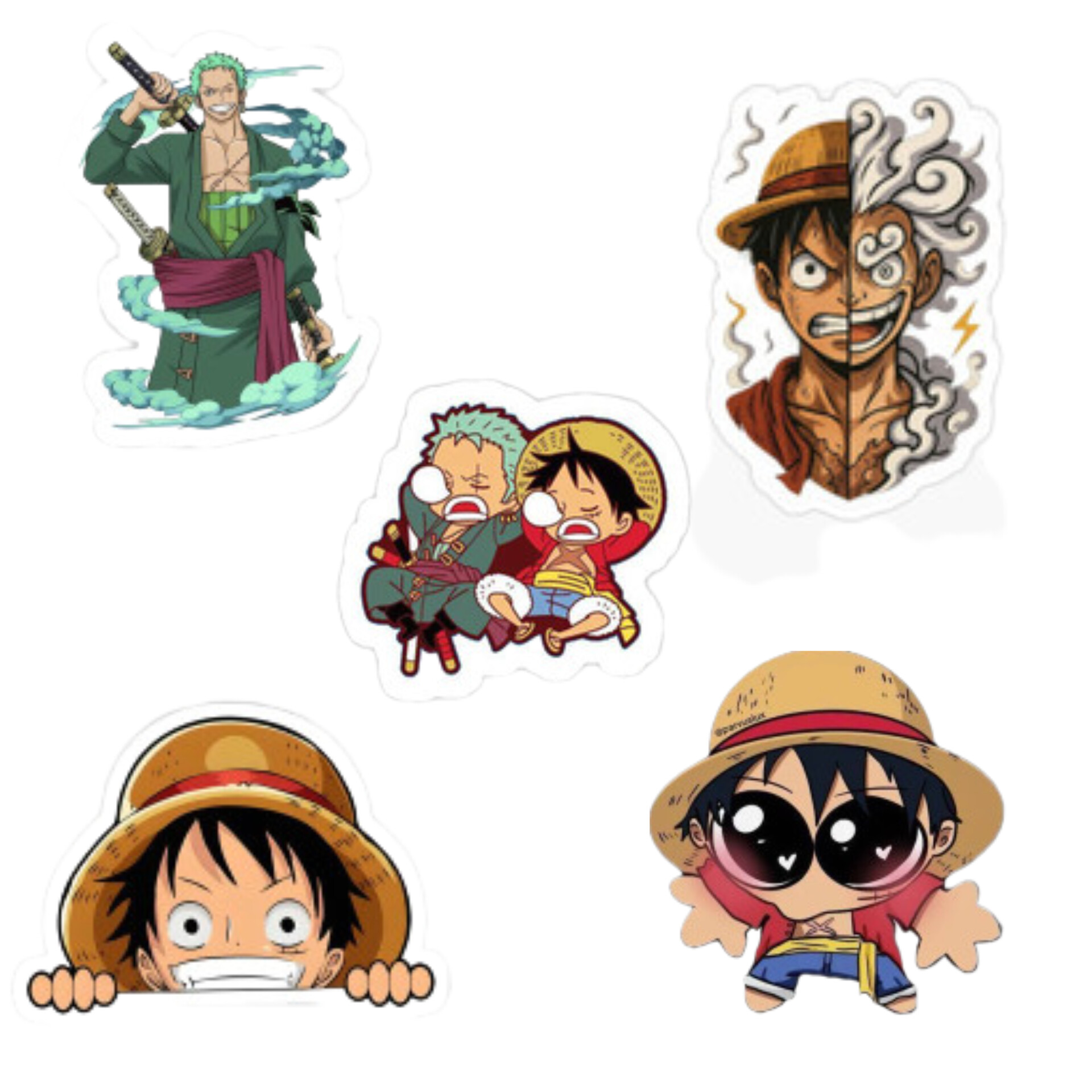 استیکر مدل One Piece بسته 5 عددی طرح  انیمه