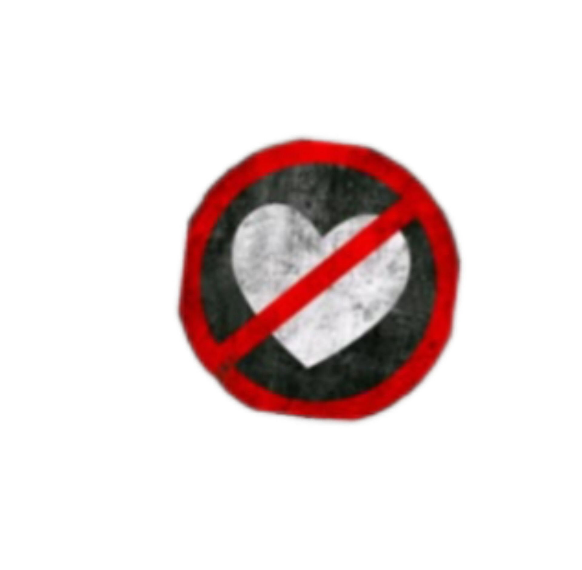 استیکر قلب ممنوع